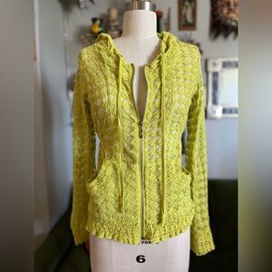 Monoreno lace zip up jacket